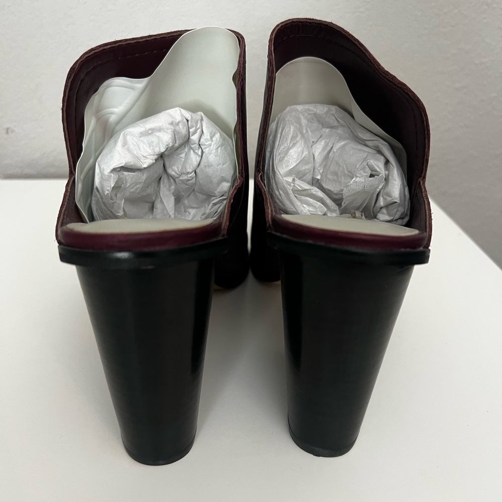 1. State Burgandy Mules with Block Heel - Picture 5 of 5